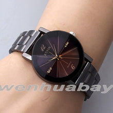 Load image into Gallery viewer, KEVIN New Design Women Watches Fashion Black Round Dial Stainless Steel Band Quartz Wrist Watch Mens Gifts relogios feminino