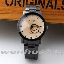 Load image into Gallery viewer, KEVIN New Design Women Watches Fashion Black Round Dial Stainless Steel Band Quartz Wrist Watch Mens Gifts relogios feminino