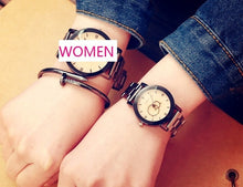 Load image into Gallery viewer, KEVIN New Design Women Watches Fashion Black Round Dial Stainless Steel Band Quartz Wrist Watch Mens Gifts relogios feminino