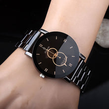Load image into Gallery viewer, KEVIN New Design Women Watches Fashion Black Round Dial Stainless Steel Band Quartz Wrist Watch Mens Gifts relogios feminino