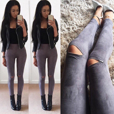 2016 Summer Women Faux Leather Skinny Pants Sexy Zipped Legging Stretch Slim Trousers Jeans