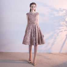 Load image into Gallery viewer, Robe De Soiree SSYFashion Flower A-line Cocktail Dress The Banquet Elegant Lace Up Party Formal Dresses Custom Made Party Gown