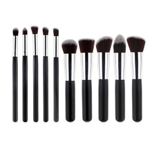 Load image into Gallery viewer, Professional 10Pcs Makeup Brush Set Foundation Cosmetic Powder Multifunction Toiletry Brushes Make Up Brushing Kits Bag