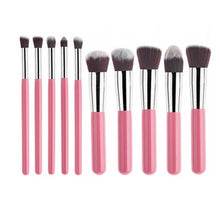 Load image into Gallery viewer, Professional 10Pcs Makeup Brush Set Foundation Cosmetic Powder Multifunction Toiletry Brushes Make Up Brushing Kits Bag
