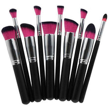Load image into Gallery viewer, Professional 10Pcs Makeup Brush Set Foundation Cosmetic Powder Multifunction Toiletry Brushes Make Up Brushing Kits Bag