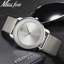 Load image into Gallery viewer, Miss Fox Ladies Gold Watch Women Famous Brand Minimalist Steel Mesh Simple Geneva Watch Women Waterproof Xfcs Role Quartz Watch