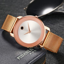 Load image into Gallery viewer, Miss Fox Ladies Gold Watch Women Famous Brand Minimalist Steel Mesh Simple Geneva Watch Women Waterproof Xfcs Role Quartz Watch