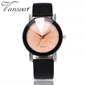 Vansvar Women Watch Luxury Brand Casual Simple Quartz Clock For Women Leather Strap Wrist Watch Reloj Mujer Drop Shipping