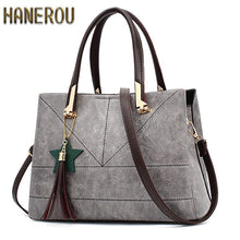 Load image into Gallery viewer, Fashion 2018 PU Leather Shoulder Bag Ladies Autumn Handbags Famous Brands Women Black Saffiano Tote Bag New Casual Women Bag