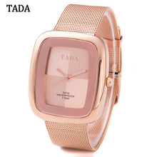 Load image into Gallery viewer, 3ATM Waterproof TADA New rectangle girl gold Lady Watches Women Mesh steel rose gold Wristwatches Relojes Mujer Relogio Feminino