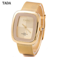 Load image into Gallery viewer, 3ATM Waterproof TADA New rectangle girl gold Lady Watches Women Mesh steel rose gold Wristwatches Relojes Mujer Relogio Feminino