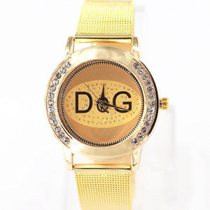 Zegarki Damskie Luxury brands DQG Women Crystal Silver stainless steel Quartz Watch Lady Outdoor Sport Watch Hot sale Montres