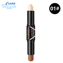 Load image into Gallery viewer, Highlighter Face Concealer Bronzer Stick Double Head 3D Face Makeup Pen Foundation Stick Cream Texture Shimmer Contouring Pencil
